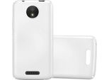 Cadorabo Cover Per Motorola Moto C Cover Protettiva In Argento Custodia Rigida Per Telefono Cellulare Cover Case
