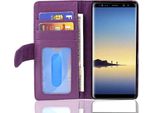 Cadorabo Custodia Per Samsung Galaxy Note 8 In Viola Copertura Posteriore Telefono Cellulare Protettivo Copertura Libro Custodia Libretto Slot Per Schede