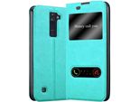 Cadorabo Custodia Protettiva Per Lg K8 2016 Cover In Turchese Custodia Per Telefono Cellulare Custodia A Libro Custodia
