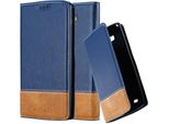 Cadorabo Custodia Per Lg G3 Custodia Protettiva In Pelle Finta Blu Shandy Case Book Case