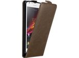 Custodia Cadorabo Per Sony Xperia Sp Cover Protettiva In Marrone Custodia Flip Per Telefono Cellulare Custodia Cover