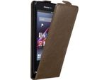 Custodia Cadorabo Per Sony Xperia Z1 Compact Custodia Protettiva In Marrone Custodia Flip Per Telefono Cellulare Custodia Cover