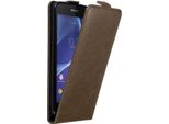 Custodia Cadorabo Per Sony Xperia Z2 Cover Protettiva In Marrone Custodia Flip Per Telefono Cellulare Custodia Cover
