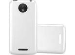 Cadorabo Cover Per Motorola Moto C Plus Cover Protettiva In Argento Custodia Rigida Per Cellulare Cover Case