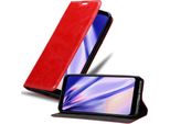 Cadorabo Cover Per Lg Q7 / Q7A / Q7+ Cover Protettiva In Rosso Custodia Per Cellulare Cover Chiusura Magnetica
