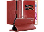 Cadorabo Cover Per Sony Xperia Z5 Premium Cover Protettiva In Rosso Cover Per Cellulare Custodia Libro Custodia