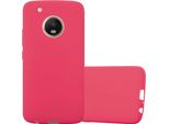Cadorabo Custodia Per Motorola Moto G5 Plus Custodia Protettiva In Rosso Custodia Per Cellulare Custodia In Silicone Tpu Cover