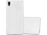Cadorabo Custodia Protettiva Per Sony Xperia M4 Aqua Custodia In Argento Per Telefono Cellulare Tpu Silicone Custodia Cover Case