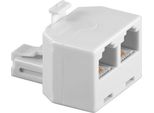 Goobay Isdn T Adapter RJ11/RJ14 Stecker Auf 2 RJ11/RJ14 Buchse Weiß (Bulk)