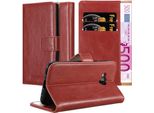 Cadorabo Cover Per Htc U Play Cover Protettiva In Rosso Cover Per Telefono Cellulare Cover A Libro Case Case