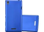 Cadorabo Custodia Protettiva Per Sony Xperia T3 In Blu Custodia Per Cellulare Custodia In Silicone Tpu Cover Case