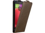 Custodia Cadorabo Per Motorola Moto E4 Cover Protettiva In Marrone Custodia Flip Per Telefono Cellulare Custodia Cover