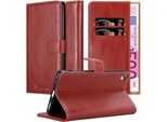 Cadorabo Cover Per Sony Xperia Xa Ultra Cover Protettiva In Rosso Cover Per Cellulare Custodia Libro Custodia