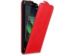 Cadorabo Cover Per Nokia 2.1 Cover Protettiva In Rosso Flip Case Custodia Per Cellulare Case Cover