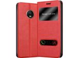 Cadorabo Custodia Protettiva Per Motorola Moto G5 Plus Cover In Rosso Custodia Del Telefono Cellulare Custodia A Libro Custodia Cover