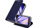 Cadorabo Custodia Per Cellulare Per Samsung Galaxy J1 2015 Custodia Protettiva In Blu Cover Etui Book Case Booklet