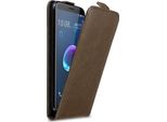 Cadorabo Cover Per Htc Desire 12 Cover Protettiva In Marrone Flip Case Custodia Per Telefono Cellulare Case Cover