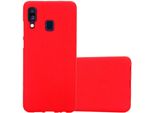 Cadorabo Custodia Protettiva Per Samsung Galaxy A40 In Rosso Custodia Per Telefono Cellulare Tpu Etui Cover Case