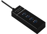 Cadorabo 4 Porte Usb 3.0 Multi-Interfaccia Plug&Play Porta Usb 3.0 Porta Di Ricarica USB-C Per Laptop Nero