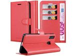 Cadorabo Custodia Per Samsung Galaxy A40 Custodia Protettiva In Rosso Custodia Per Cellulare Cover Chiusura Magnetica