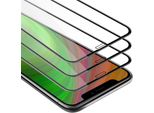 Cadorabo 3X Pellicola Blindata A Schermo Intero Per Apple Iphone X / Xs Pellicola Protettiva In Vetro Temperato Nero Screen Protector
