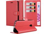 Cadorabo Custodia Per Samsung Galaxy J7 2018 Custodia Protettiva In Rosso Custodia Per Cellulare Cover Chiusura Magnetica
