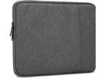 Cadorabo Borsa Per Laptop/Tablet 13,3 Pollici In Grigio Borsa Per Laptop Notebook Computer Tessuto Fodera In Velluto