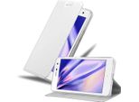 Cadorabo Custodia Per Cellulare Per Zte Blade L7 Custodia Protettiva In Argento Cover Etui Book Case Booklet