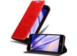 Cadorabo Custodia Per Lg X Power 3 Custodia Protettiva In Rosso Custodia Per Cellulare Cover Chiusura Magnetica