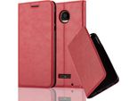 Cadorabo Custodia Per Motorola Moto Z Force Custodia Protettiva In Rosso Custodia Per Cellulare Custodia Cover Chiusura Magnetica