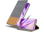 Cadorabo Custodia Per Samsung Galaxy A90 5G Custodia Protettiva In Grigio Custodia Per Cellulare Custodia A Libro Cover