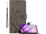 Cadorabo Cover Per Samsung Galaxy A10E / A20E Cover Protettiva In Grigio Cover Protettiva Cover Telefono Cellulare Cover Fiori Custodia Fiore