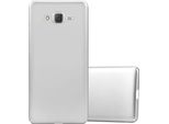 Cadorabo Cover Per Samsung Galaxy J7 2015 Cover Protettiva In Argento Custodia Rigida Cover Per Telefono Cellulare
