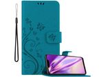 Cadorabo Cover Per Huawei Mate 20 Lite Cover Protettiva In Blu Cover Protettiva Cover Telefono Cellulare Cover Fiori Custodia Fiore