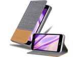 Cadorabo Custodia Per Lg X Power 3 Custodia Protettiva In Grigio Custodia Per Cellulare Custodia A Libro Cover