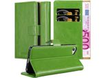 Cadorabo Cover Per Htc Desire 12 Cover Protettiva In Verde Cover Telefono Cellulare Cover Libro Custodia Custodia