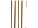 Orion Cannuccia Per Bere Con Spazzola, 20 Cm, Bambù 4 Pz Orion 151432