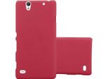 Cadorabo Custodia Protettiva Per Sony Xperia C4 In Rosso Custodia Rigida Per Telefono Cellulare Cover