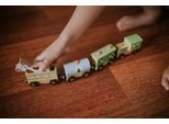 Treno Fattoria In Legno Janod - Locomotiva Giocattolo Magnetica Per Bambini