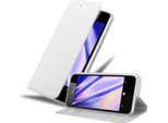 Cadorabo Custodia Per Cellulare Per Nokia Lumia 550 Custodia Protettiva In Argento Cover Etui Book Case Booklet