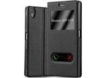 Cadorabo Custodia Protettiva Per Sony Xperia Z5 Premium Cover In Nero Custodia Del Telefono Cellulare Custodia A Libro Custodia Cover