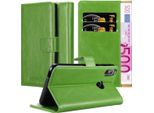 Cadorabo Custodia Per Cubot J3 Pro Custodia Protettiva In Verde Custodia Per Cellulare Custodia A Libro Custodia