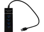 Hub Usb 3.0 Multi-Interfaccia A 4 Porte Cadorabo Plug & Play Alimentazione Adattatore Porta Nero