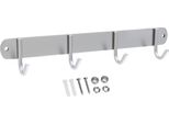 Intirilife Appendiabiti In Acciaio Inox Modello E - 4 Ganci - Appendiabiti Appendiabiti Appendiabiti In 5 Diversi Design