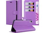Cadorabo Custodia Per Htc Desire 10 Lifestyle / Desire 825 Custodia Protettiva In Viola Custodia Per Cellulare Custodia Cover Chiusura Magnetica