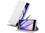 Cadorabo Custodia Per Cellulare Per Sony Xperia L2 Custodia Protettiva In Argento Cover Etui Book Case Booklet