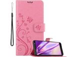 Cadorabo Custodia Per Motorola Moto G6 Plus Custodia Protettiva In Rosa Custodia Protettiva Per Telefono Cellulare Custodia Fiori Custodia