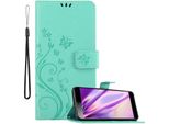 Cadorabo Cover Per Sony Xperia L3 Cover Protettiva In Turchese Cover Protettiva Cover Per Telefono Cellulare Cover Fiori Custodia Fiore