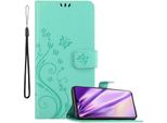 Cadorabo Cover Per Samsung Galaxy A41 Cover Protettiva In Turchese Cover Protettiva Cover Per Telefono Cellulare Cover Fiori Custodia Fiore