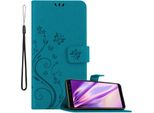 Cadorabo Cover Per Samsung Galaxy A8 2018 Cover Protettiva In Blu Cover Protettiva Cover Per Telefono Cellulare Cover Fiori Custodia Fiore